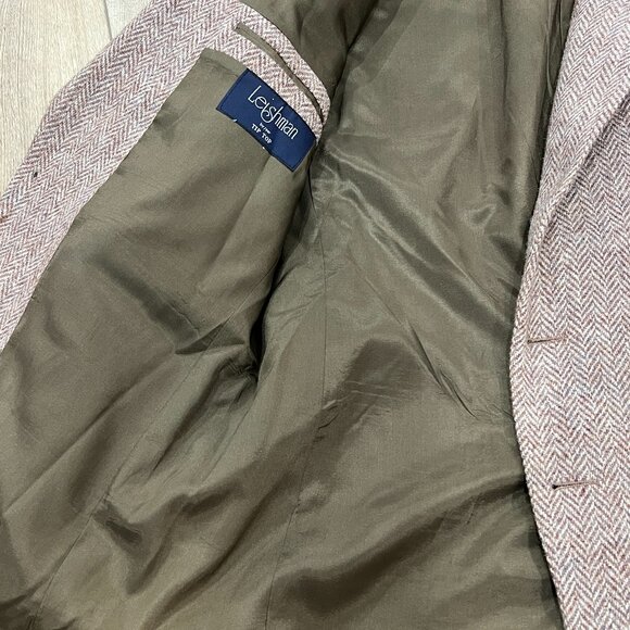 VTG HARRIS TWEED Brown Herringbone 2-Btn Sport Jacket Blazer sz US 40 R - Picture 6 of 7